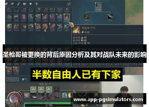 圣枪哥被更换的背后原因分析及其对战队未来的影响
